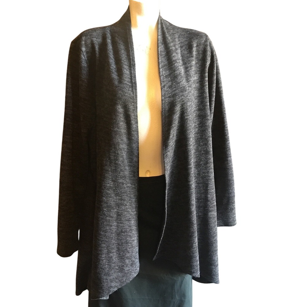 Moa Oversized Cardigan Sweater L-XL Black Grey Long Sleeved‎
